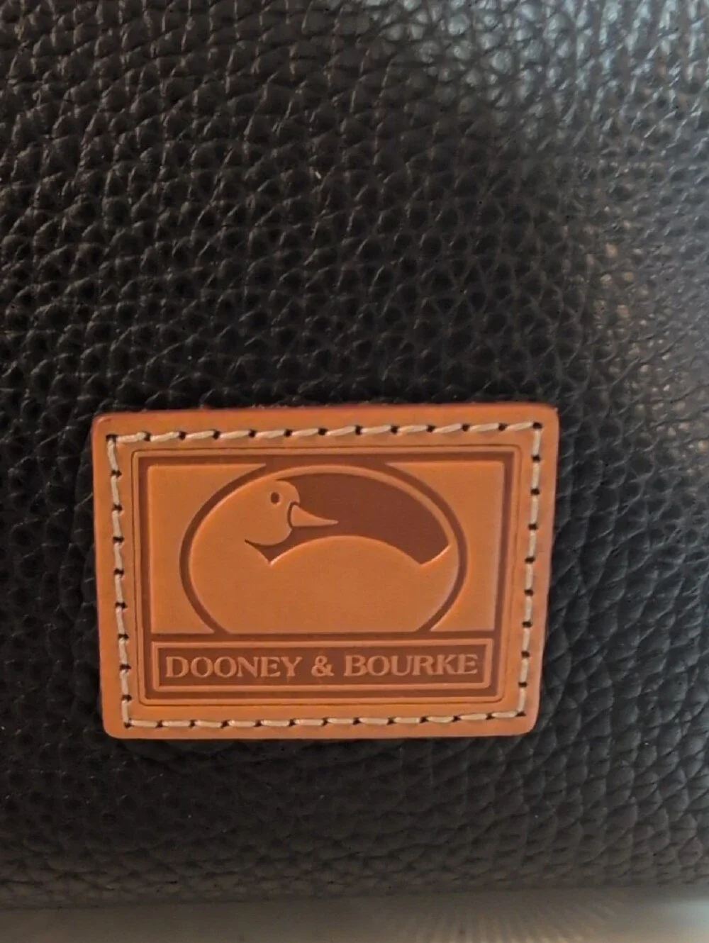 Dooney & Bourke Patterson Leather Trina Satchel with Tan Handles